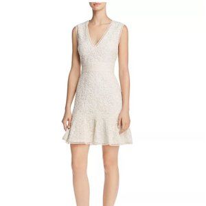Alice + Olivia Onella Ruffle-Hem Lace Dress